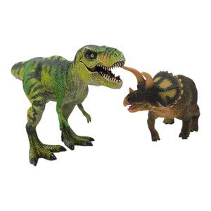 Dinosaurs Tyrannosaurus T-Rex Triceratops Realistic Figures Toys Displays
